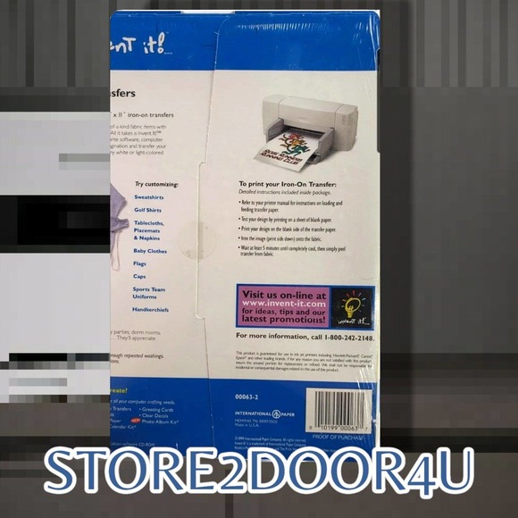 2 Invent It Iron-On Transfers for Light Fabrics 10 Sheets 00063-2 Inkjet Crafts - Picture 3 of 4